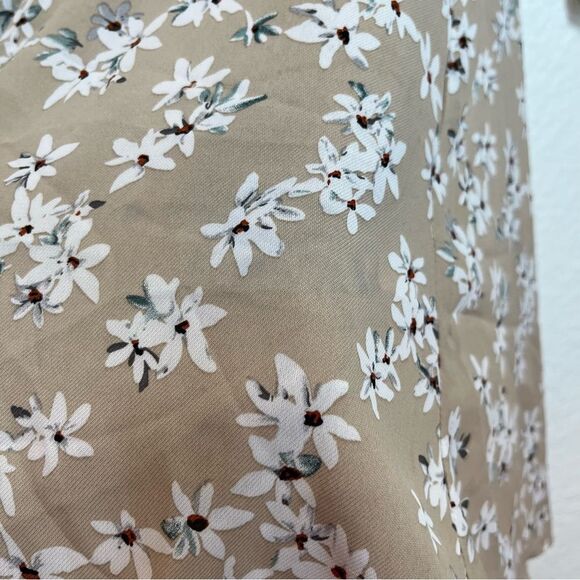 Zalora Collection Floral Nude Printed Bell Sleeve Boho Dress NWT! size Small - Picture 8 of 13